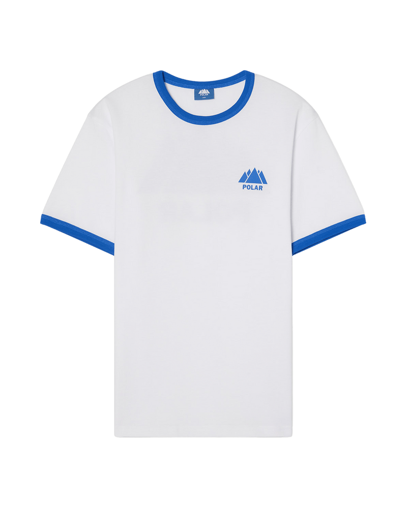 Polar Music Ringer T-shirt (White / Blue)