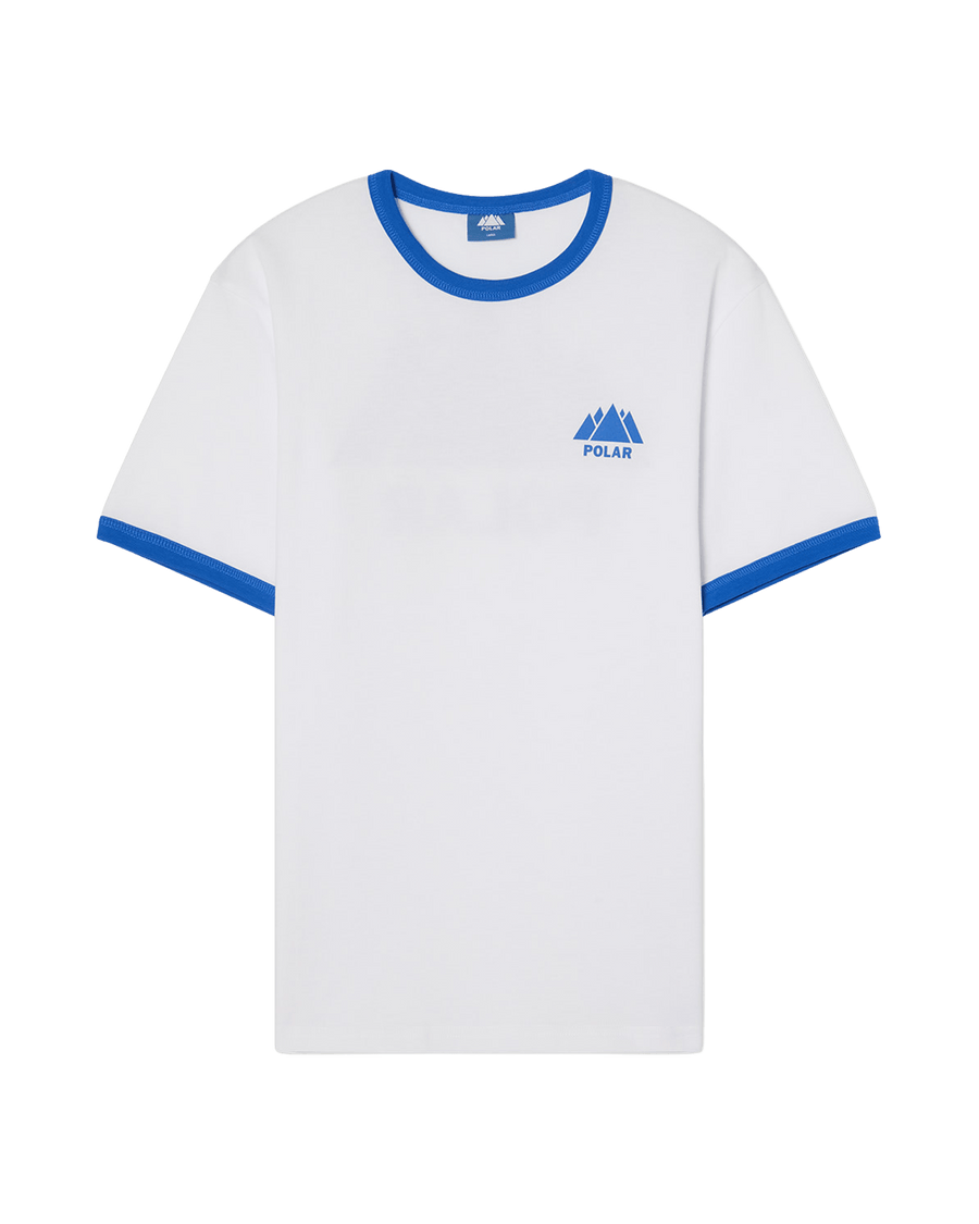 Polar Music Ringer T-shirt (White / Blue)