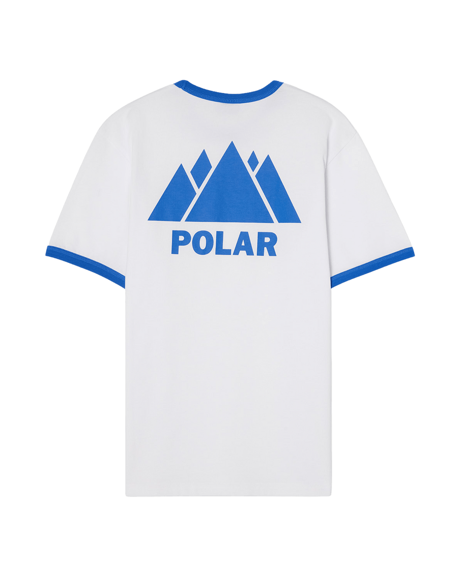 Polar Music Ringer T-shirt (White / Blue)