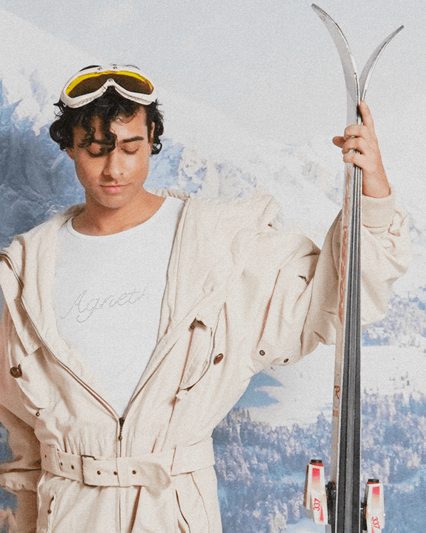 Agnetha Rhinestone Tight Ringer T-shirt