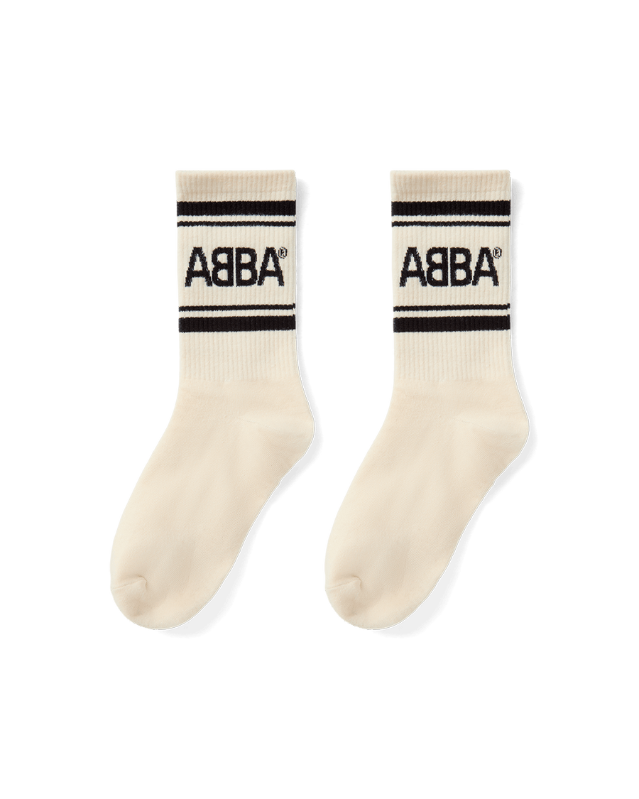 ABBA Socks (Off-White/Black)