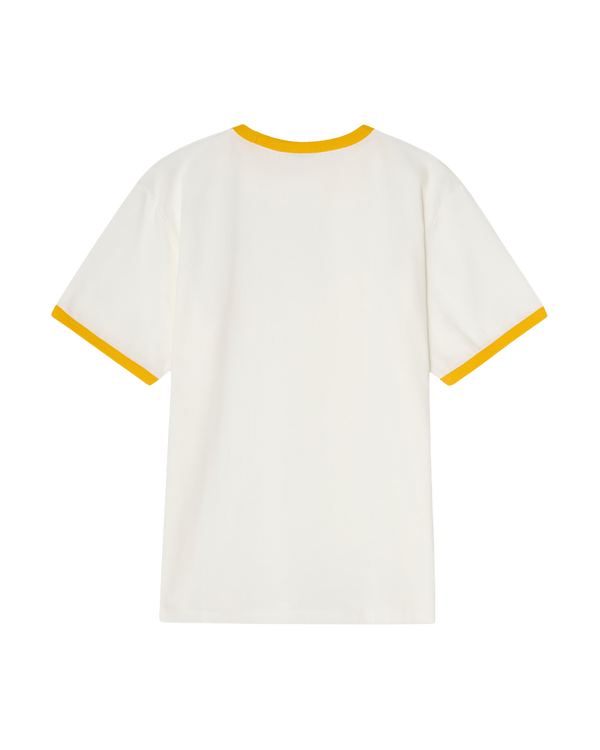 ‘SOS’ Ringer T-shirt (Off-White/Yellow)